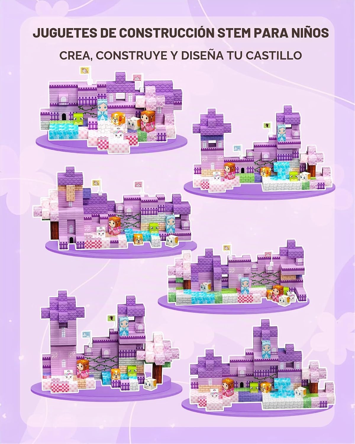 Juego de 210 bloques de construcción magnéticos Princess Castle