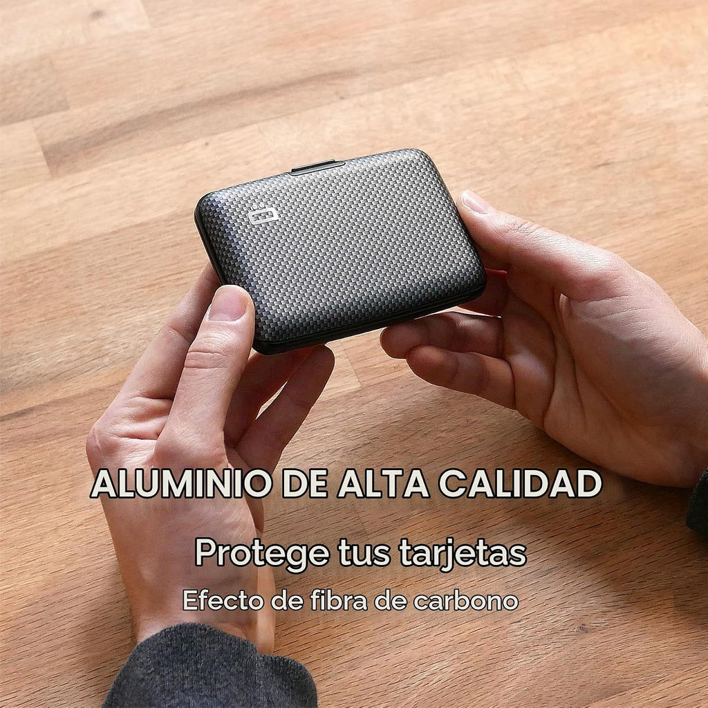 Cartera de aluminio con tarjetero, protección RFID. Modelo: STOCKHOLM