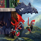 Playmobil | Caballeros | Torre de los Caballeros Dragón | Torre con Cueva de Dragón, Puente levadizo y Cabeza de Dragón | Juguete de castillo de caballeros para niños mayores de 4 años | 72113