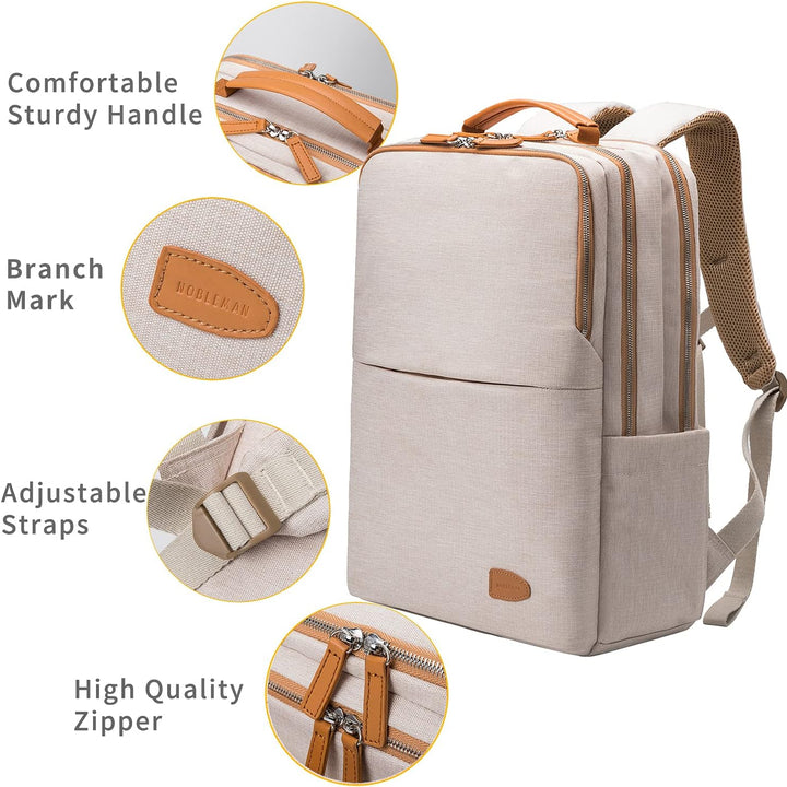 NOBLEMAN Mochila para portátil de viaje para hombres, resistente al...