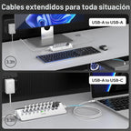 intpw, YH6, hub USB 3.2 de 10 puertos, alimentado