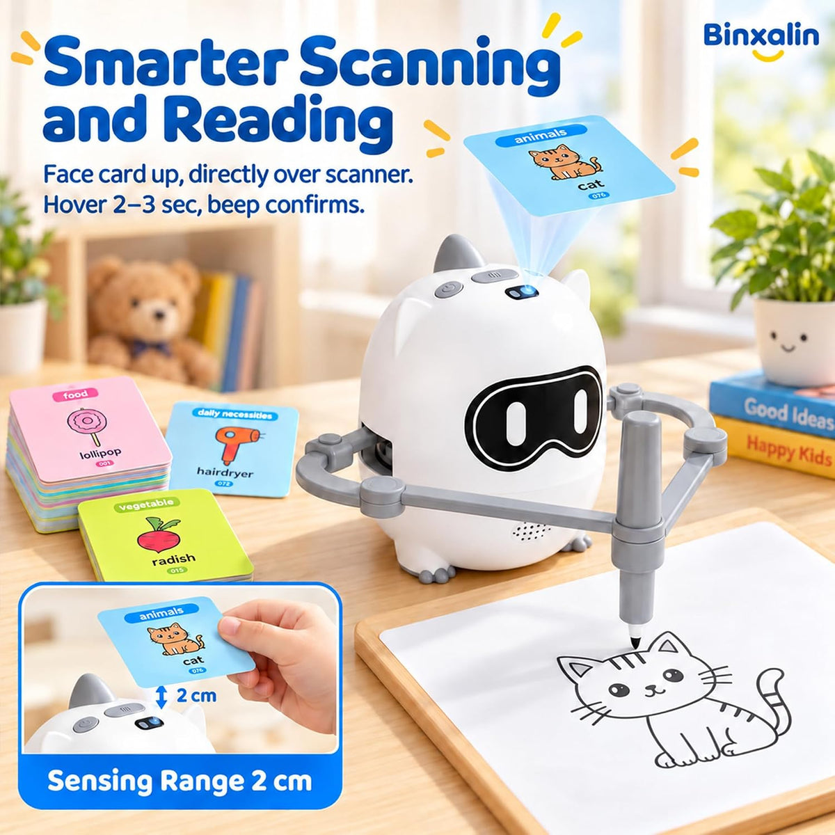 Robot de dibujo para niños de 3 a 8 años, robot de rastreo inteligente con