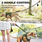 Correa para perro y arnés táctico para perro, juego reflectante resistente para entrenamiento de caminar