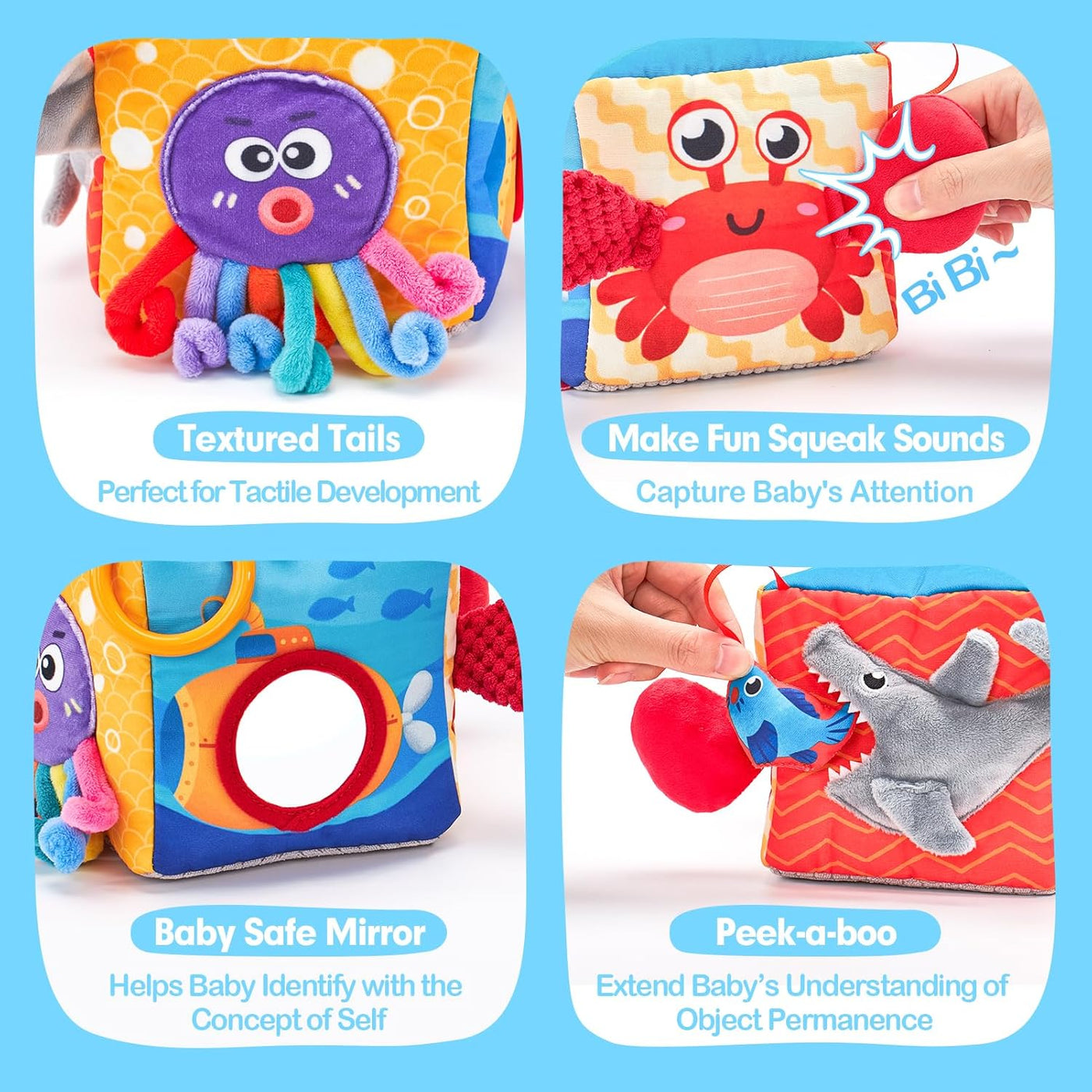 hahaland Caja de pañuelos para bebé juguetes para bebés de
