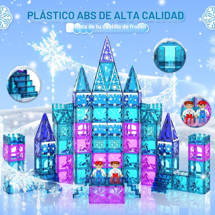 Paaxido Azulejos magnéticos, 102 piezas de bloques de construcción...
