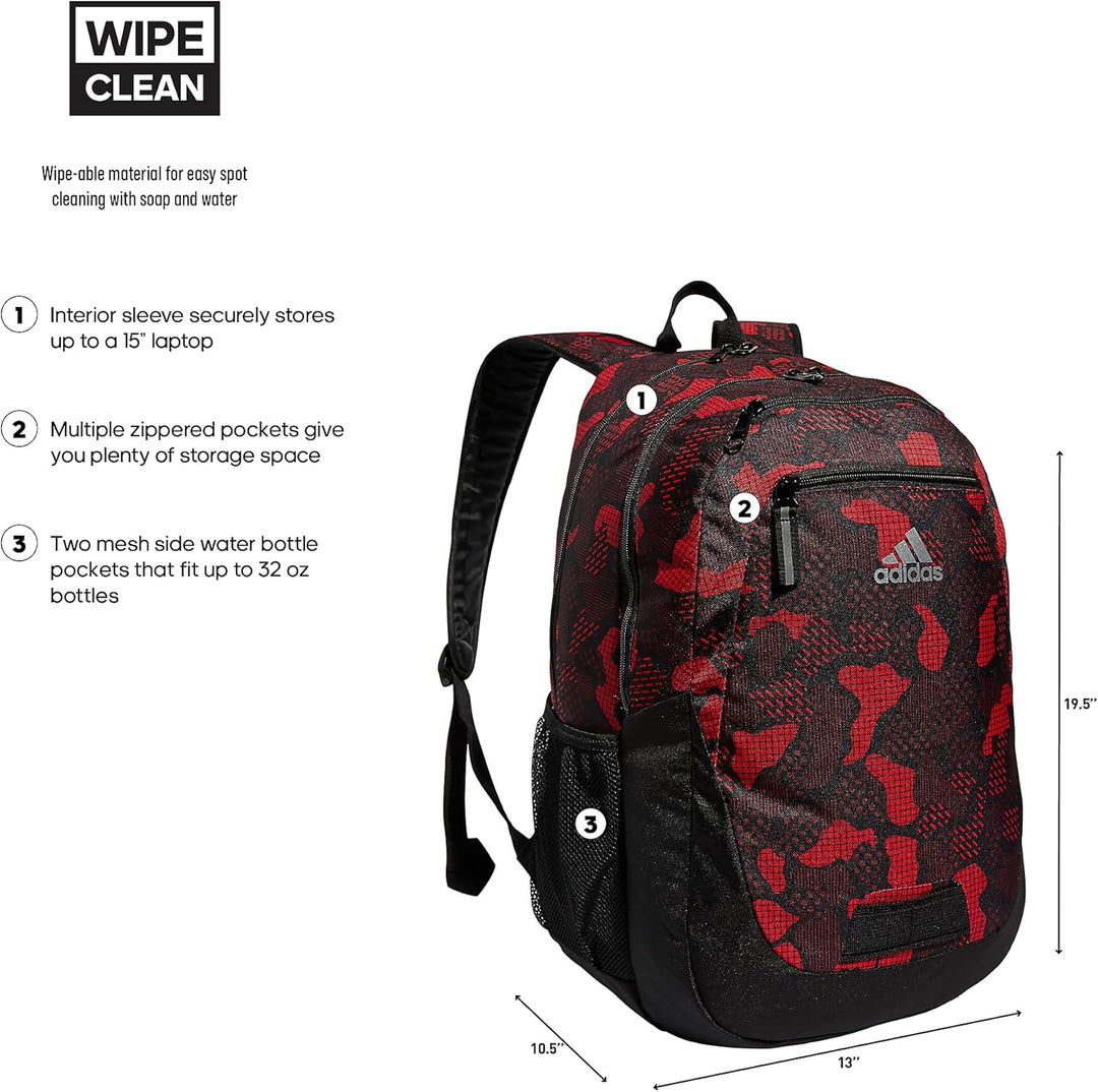 Mochila adidas Foundation para laptop, funda para libros, mochila g...