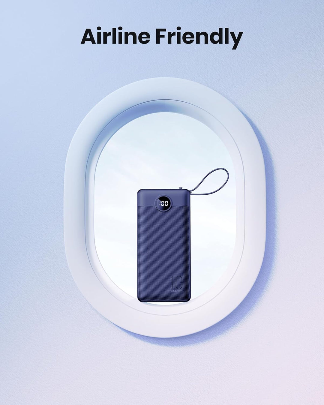 Coowisty Cargador portátil con cables integrados, banco de energía...