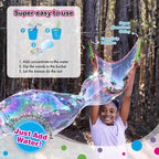 Kit de burbujas gigantes Plus – Burbujas grandes para niños con una varita de burbujas grande y mezcla de burbujas (produce 1.5 galones)