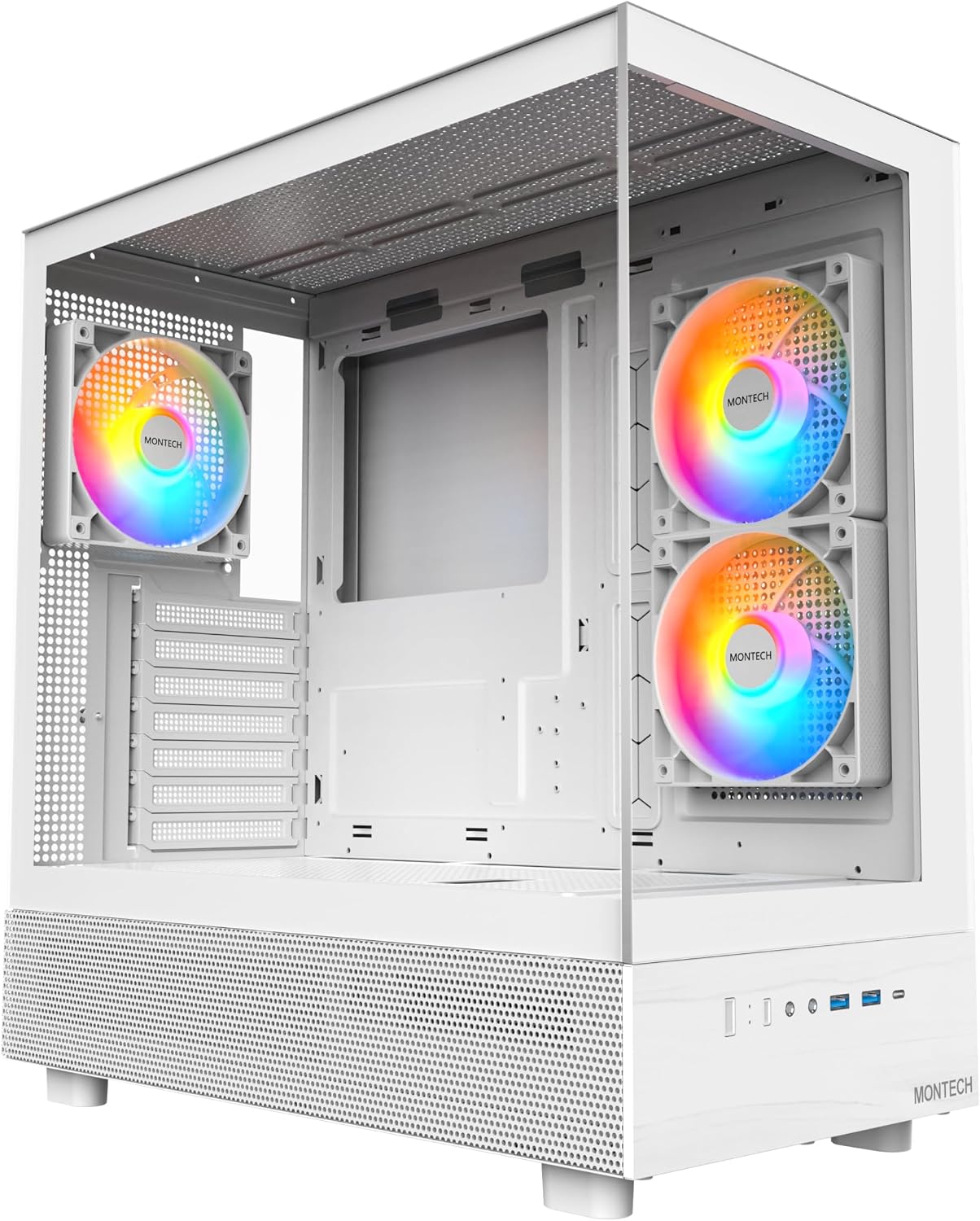 MONTECH XR-W, chasis para PC de torre media ATX para juegos, ventil...