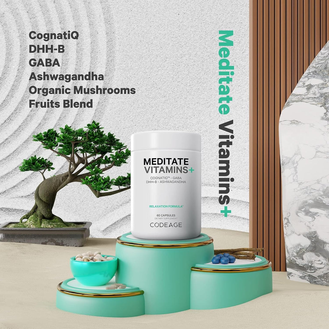 Codeage Meditate Vitaminas+ Suplemento - CognatiQ, DHH-B, GABA, Ash...