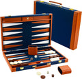 Juegos de backgammon premium para adultos, juegos de mesa de backgammon grandes de 17.5 pulgadas, juego de backgammon portátil de cuero sintético para viajes, regalos clásicos de juego de estrategia