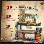 Juego de construcción de agencia de detectives con luz LED