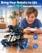 5-en-1 Kit de Robótica RC de Policía para Construir, control remoto y APP, Regalo STEM