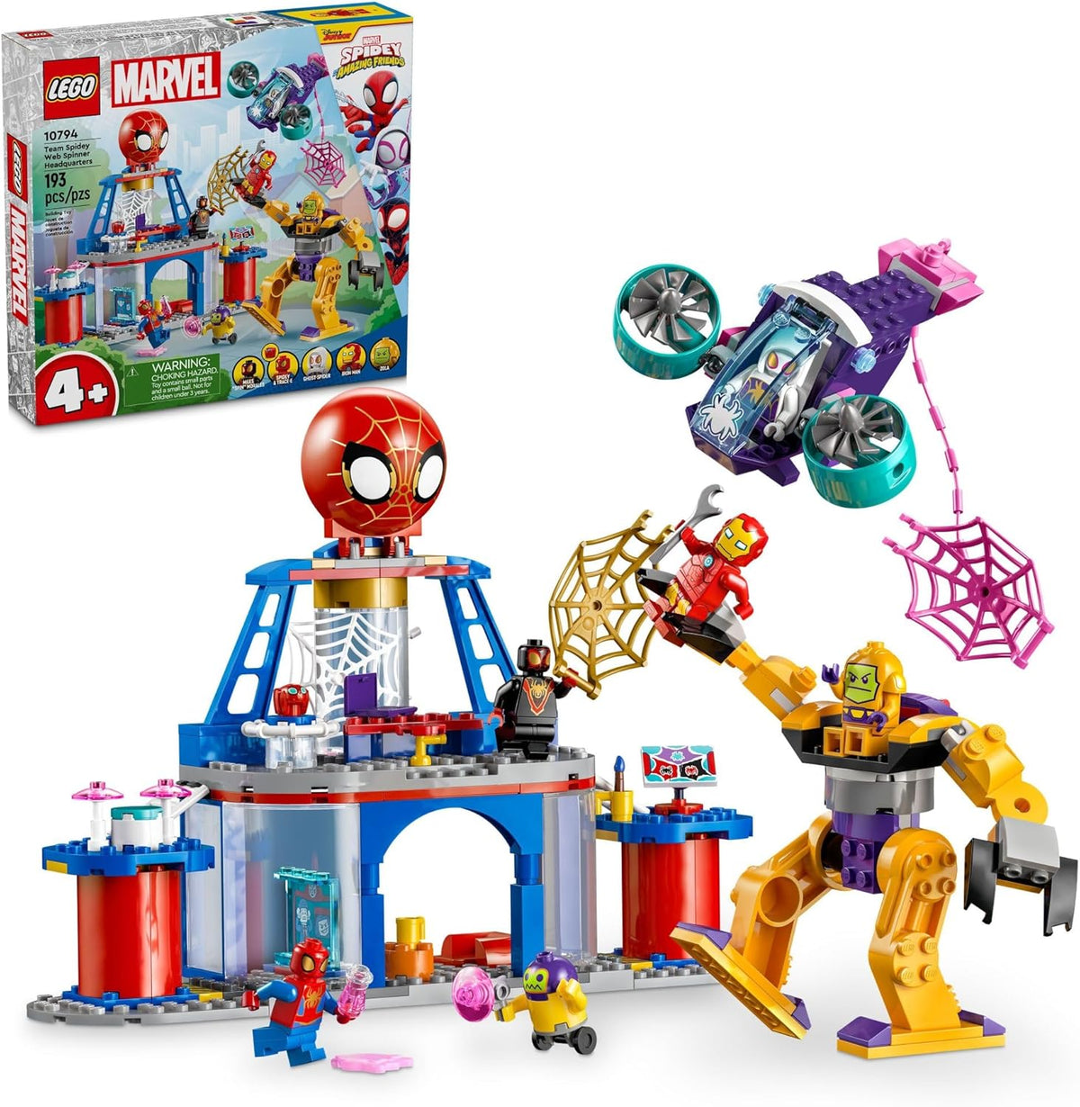 LEGO Marvel Team Spidey Web Spinner Headquarters juguete