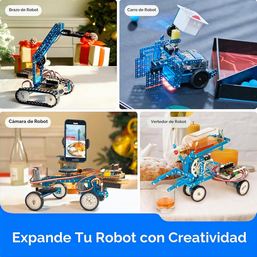 Bricolaje Makeblock, kit de robot calidad premium, 10-en-1 robot, educación, Scratch 2.0, Robot programable para que los niños aprendan codificación, robótica y electrónica