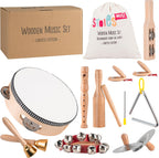Stoie's Instrumentos musicales de madera para niños pequeños co...
