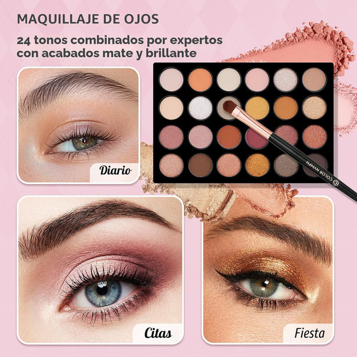 Kit de maquillaje para principiantes Color Nymph para adolescentes...