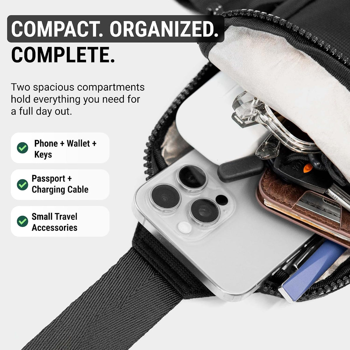 Bolso bandolera de viaje para hombres y mujeres, bolsas cruzadas antirrobo