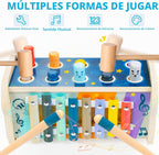 Juguetes Montessori de madera para martillar para niños de 1
