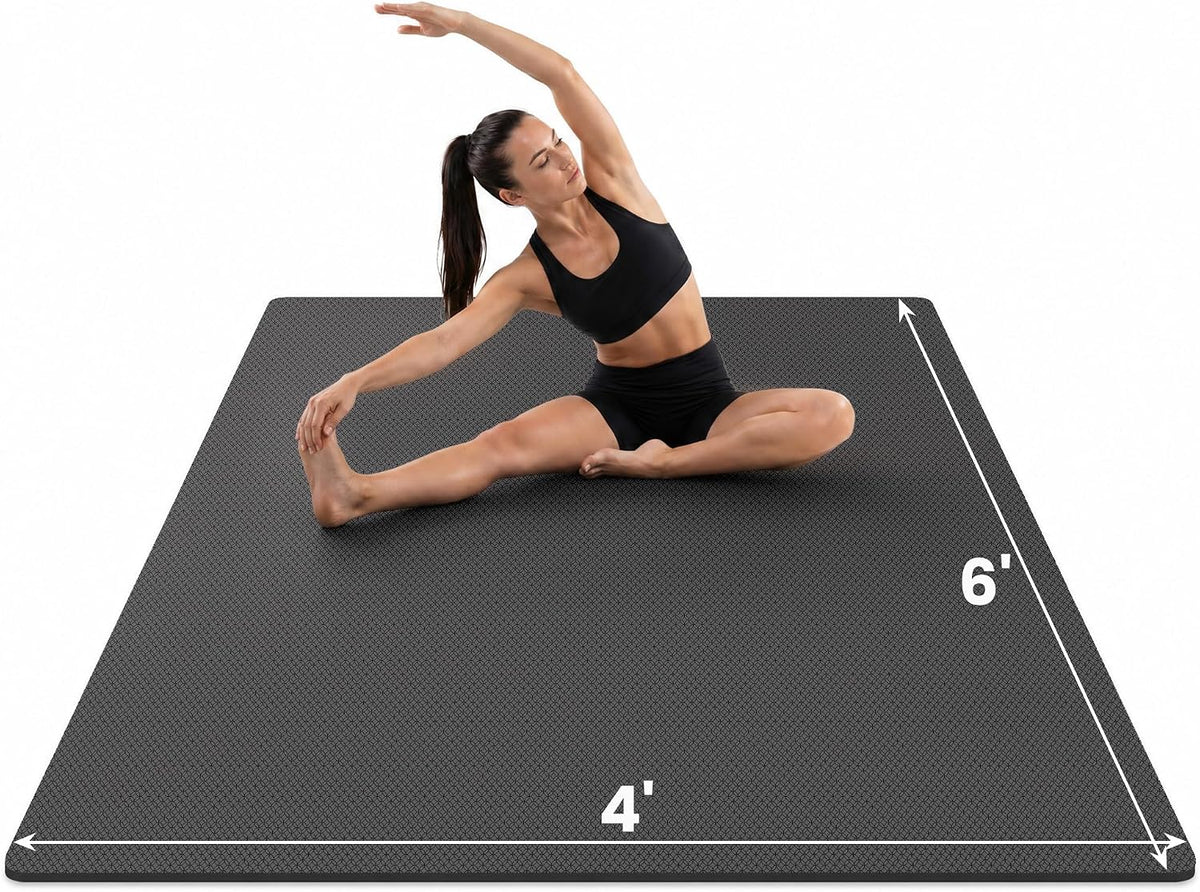 Colchoneta de Yoga Grande, 6' x 4' / 6' x 3' x 6 mm / 8 mm / 12 mm de espesor para entrenamiento