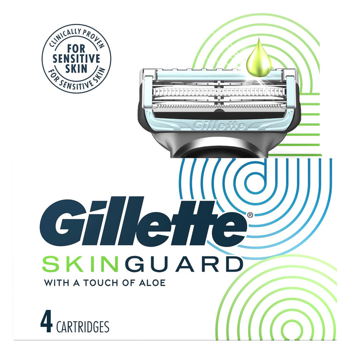 Gillette SkinGuard - Cuchillas de afeitar para hombre, 4 recambios...