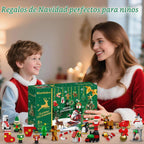 Calendario de Adviento 2026, adornos de Navidad, juego de construcción compatible con Lego, corona de Papá Noel, pan de jengibre, reno, juguete de construcción 24 en 1, cuenta regresiva de 24 días para juguetes de Navidad, regalos para niños y niñas