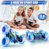 Coche de Control Remoto, Autos RC de Acrobacias Para Niños con Luz...