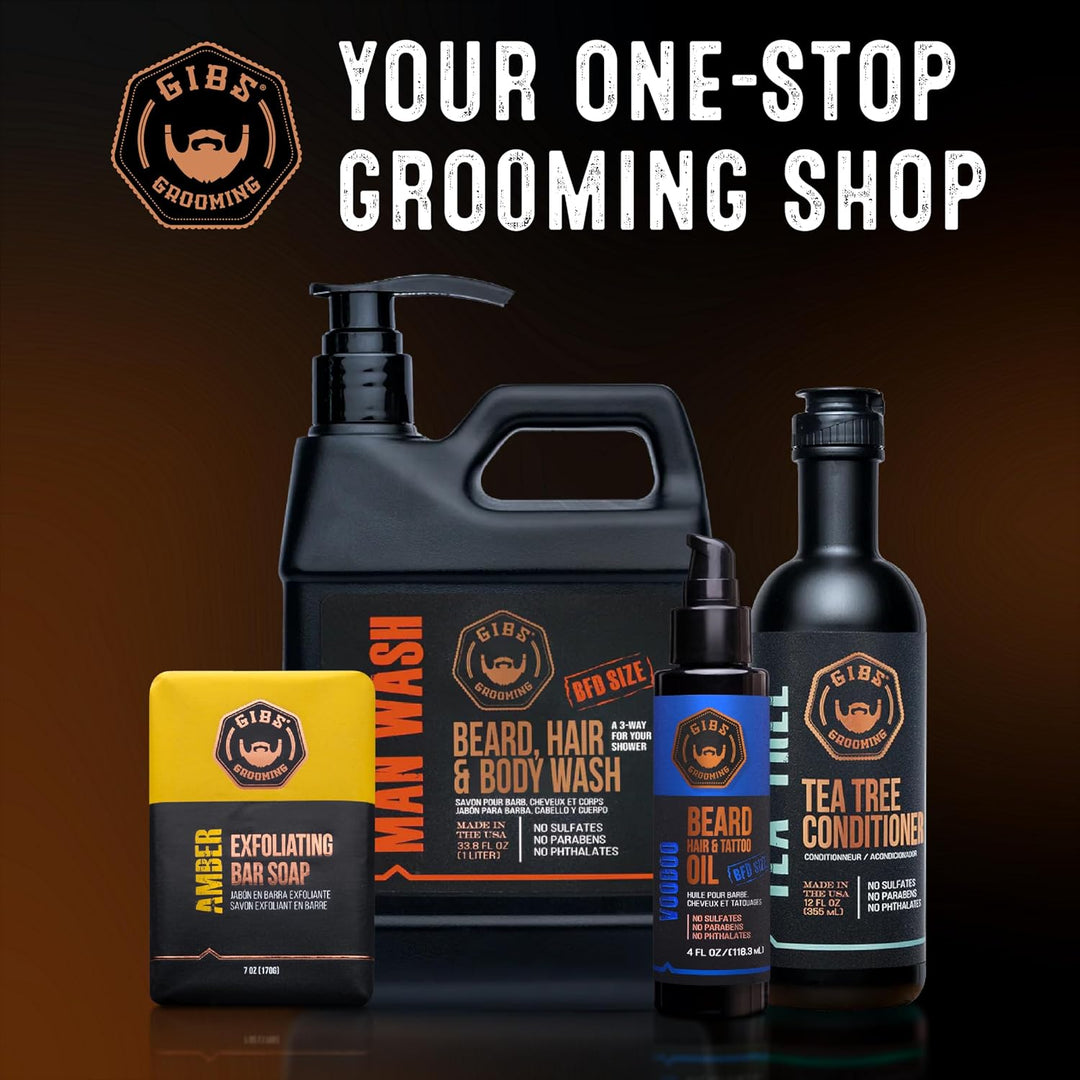GIBS Grooming Aceite característico para barba, cabello y tatuaje,...