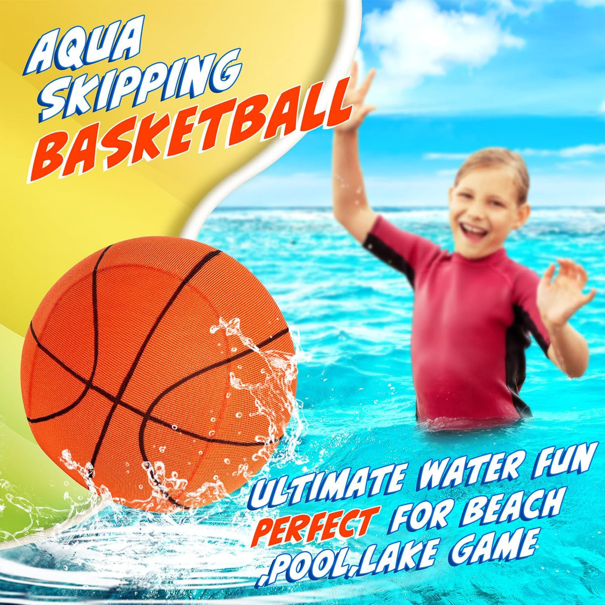 4 bolas de salto de agua para jugar en la piscina (baloncesto)