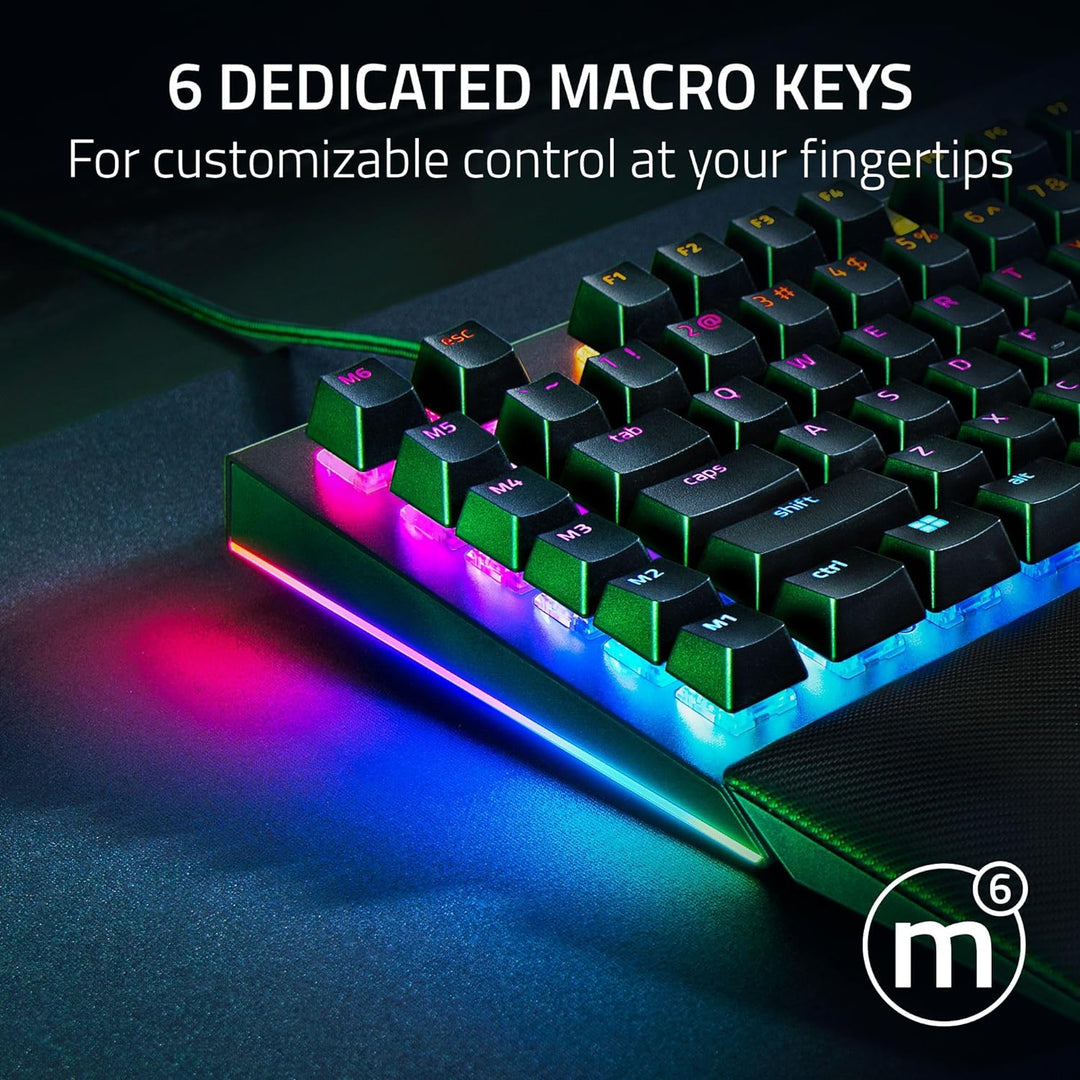 Razer BlackWidow V4 Teclado mecánico para juegos: Teclas verdes tác...