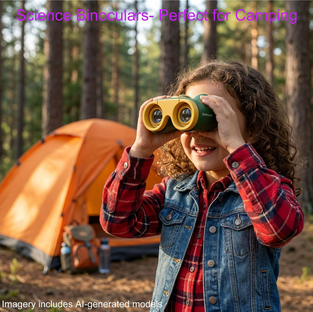 Binoculares Science Toys para Niños de 3-8 Años: Panda Look - Regalo para Niños y Niñas | Aventura al aire libre y Juguete STEM Educativo para Observación de Aves, Camping, Senderismo - Edades 3-8 Regalo de Cumpleaños para Niños y Niñas