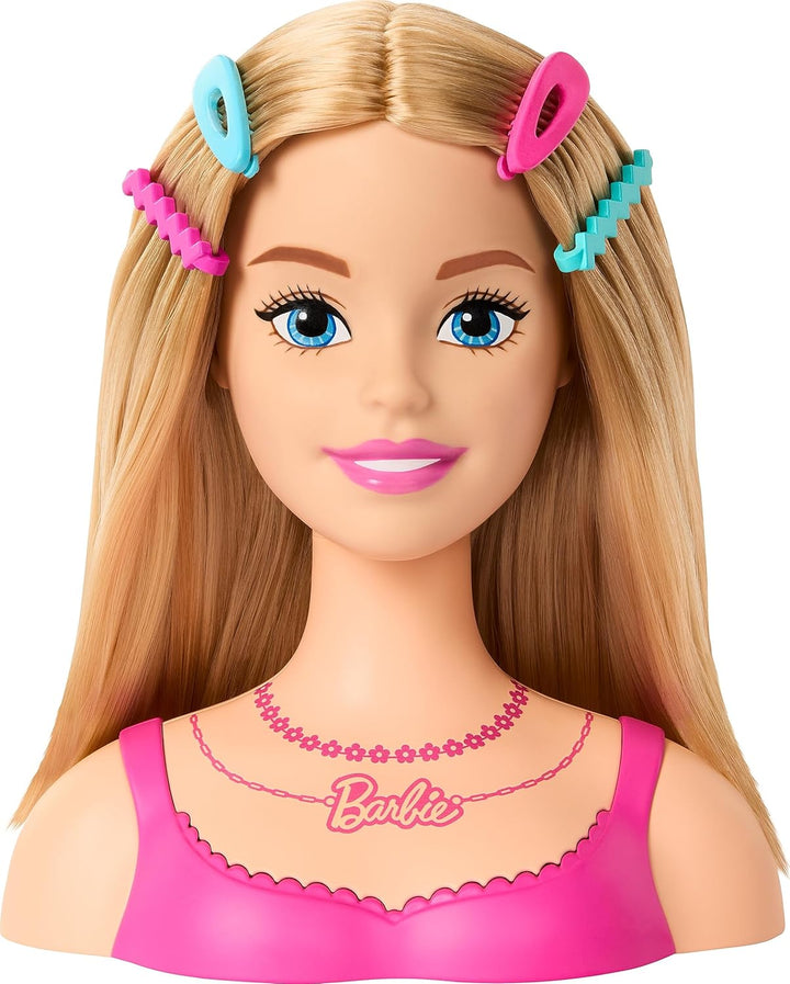 Cabeza de Muñeca Barbie para Estilo, Cabello Rubio con 20 Accesorio...