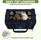 Transportador para gatos de 18 x 11 x 11 pulgadas, aprobado por aerolíneas unidas, perrera suave para mascotas