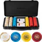 SLOWPLAY Godel Clay Poker Set, fichas de póquer de 0.49 oz y 1.575 in para