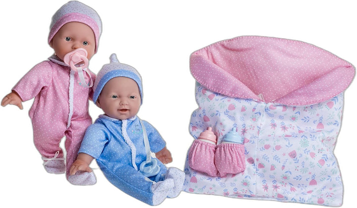 JC Toys La Baby - Muñecas de bebé gemelas de cuerpo suave de 11 pul...