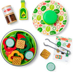 Melissa & Doug Salad Spinner 28-Piece Play Kitchen Toy, 11.0 x 9.7 x 3.2