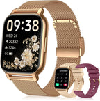 Reloj inteligente para mujer (3 bandas), rastreador de fitness con llamadas