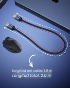 Silkland Cable DisplayPort 2.1 de 80 Gbps [certificado VESA] 6.6 pies/2 M