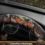 Mossy Oak Funda de volante de camuflaje completa, hecha de cuero de primera calidad, ajuste universal para 14 1/2 a 15 pulgadas, producto oficial con licencia, color negro