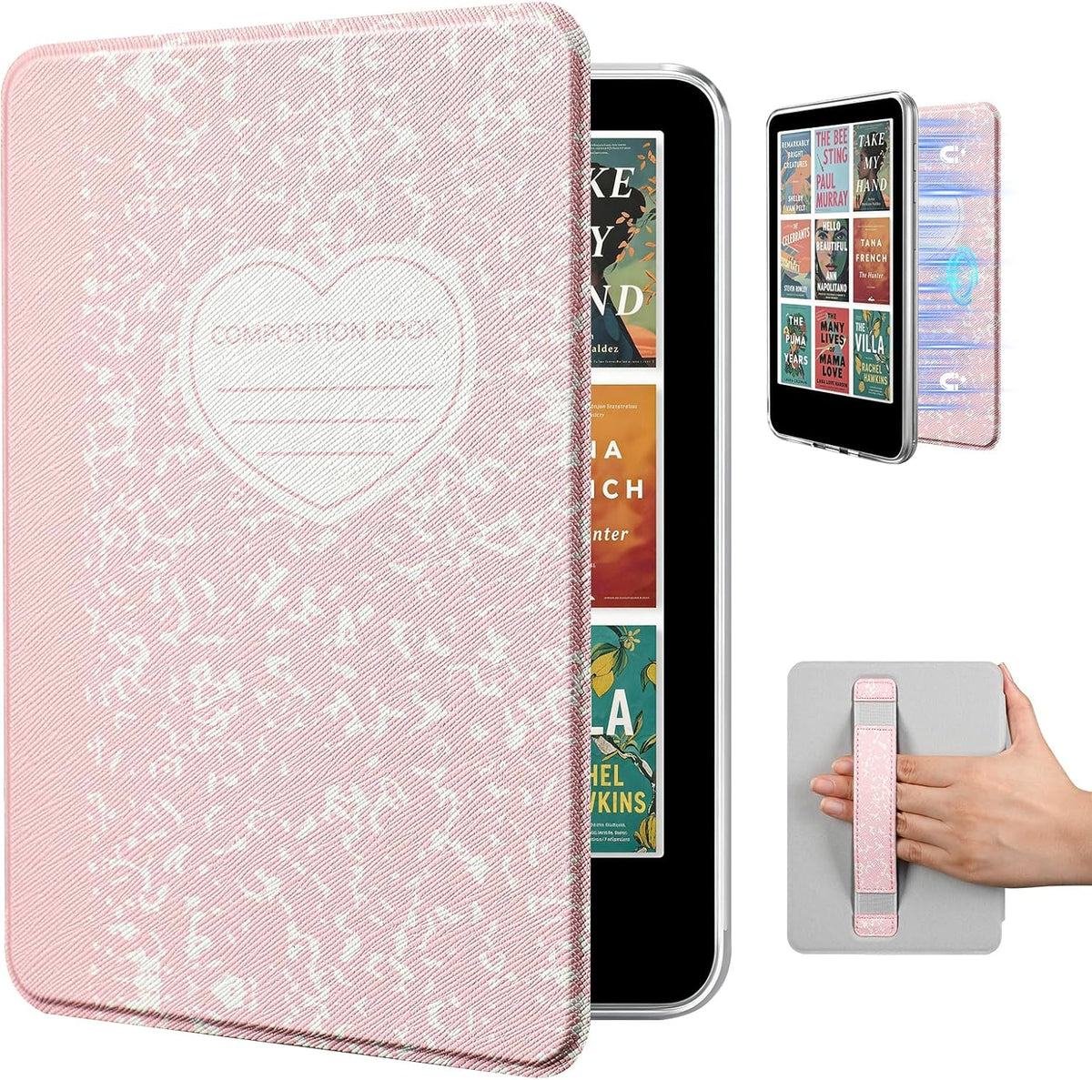 Funda magnética para Kindle 11ª generación de 6 pulgadas, correa de mano