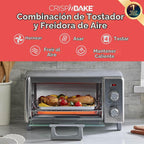 BLACK+DECKER - Horno tostador de 4 rebanadas, horno de encimera 5 en 1