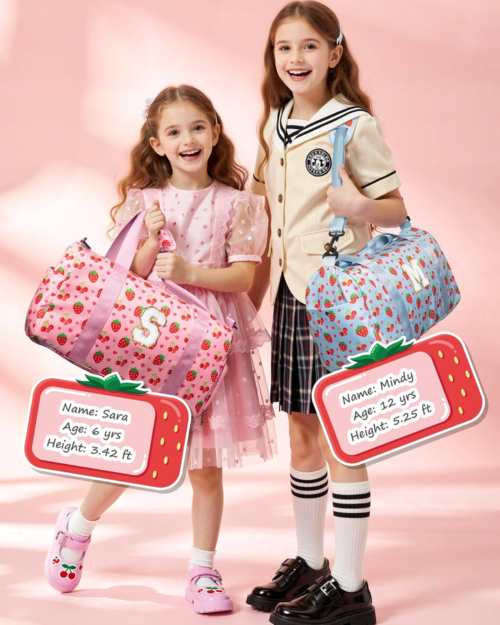 Elilier Regalos para niñas, bolsa de lona con inicial para niños, b...