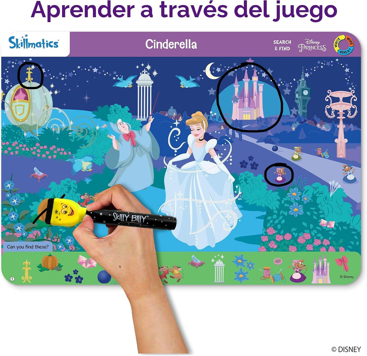 Skillmatics Juguete preescolar de búsqueda y búsqueda - Princesa de Disney