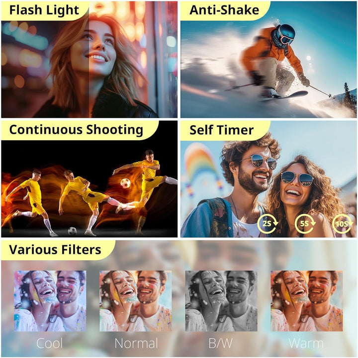 Duluvulu Cámara digital 4K para enfoque automático de fotografía, c...
