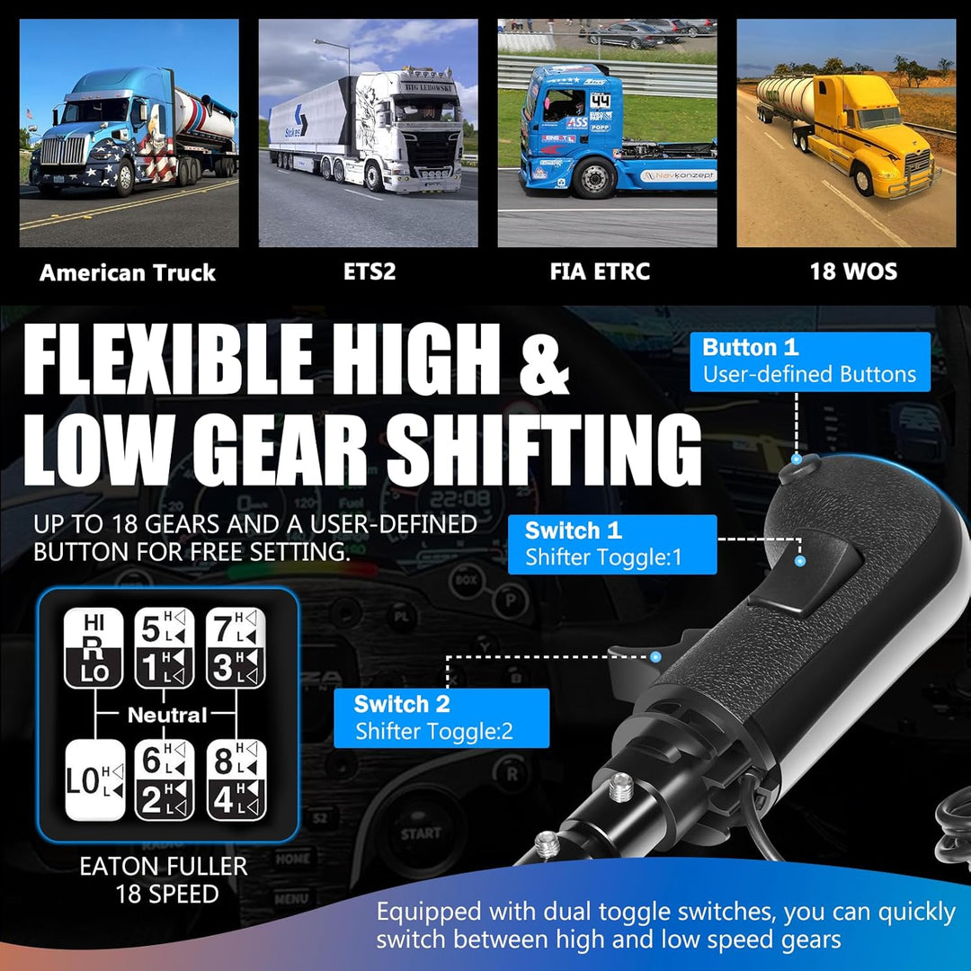 Camoo USB American Truck Simulator Shifter Shift Knob for
