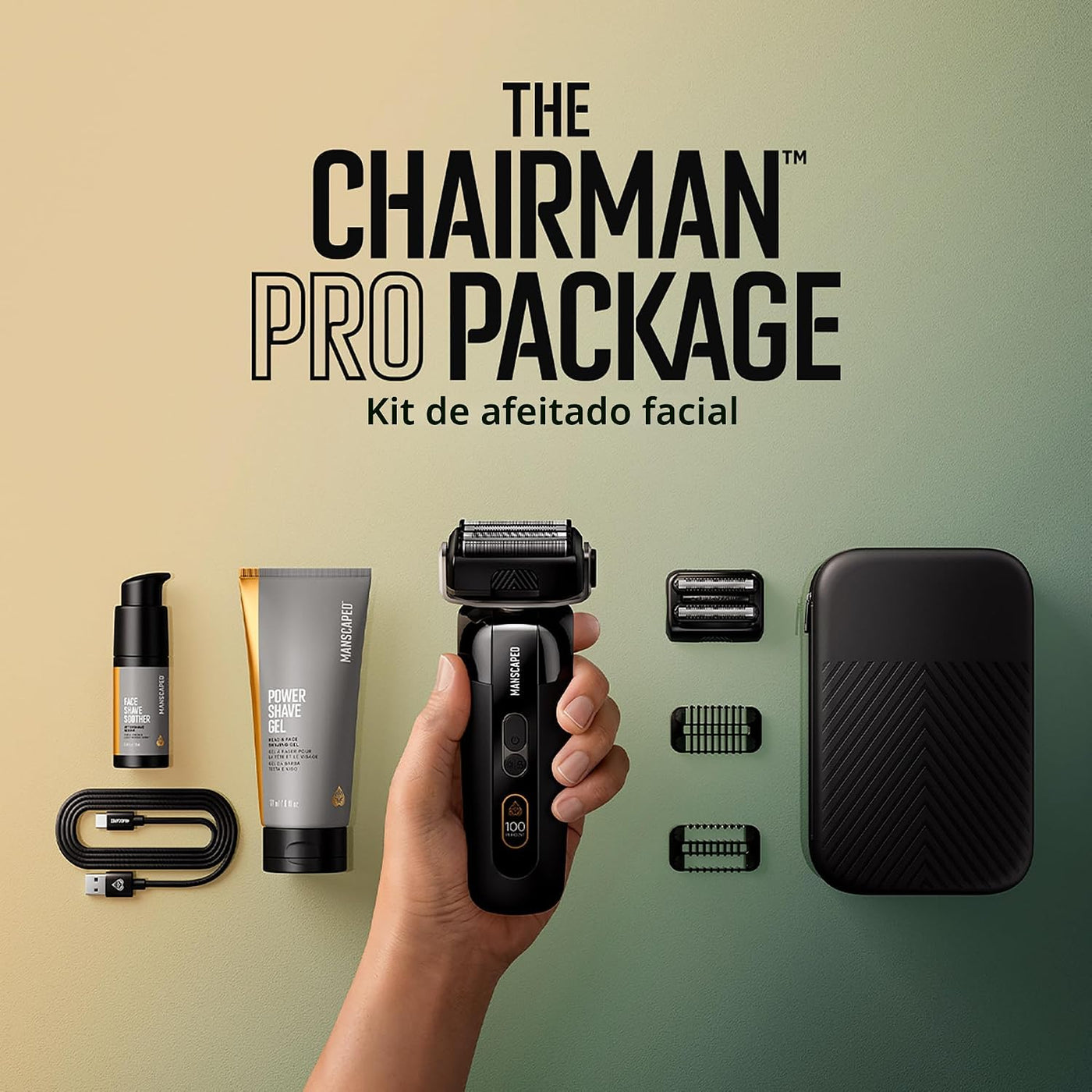 MANSCAPED® The Chairman™ PRO Package - Afeitadora facial eléctrica...