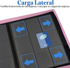 Carpeta de tarjetas con cremallera de alta calidad, cubierta de