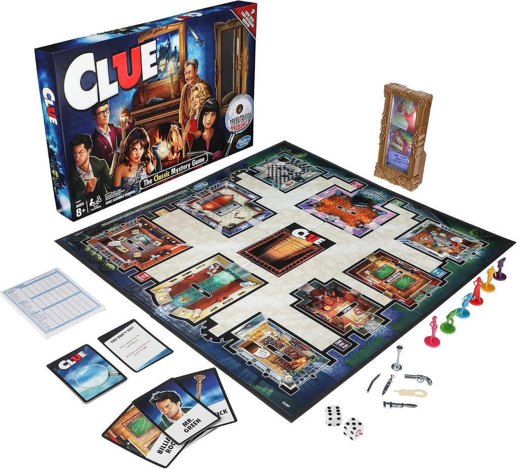 Hasbro Gaming Juego Clue, Juego de Mesa de Misterio, 2-6 Jugadores, 8+ Años (Exclusivo de Amazon)