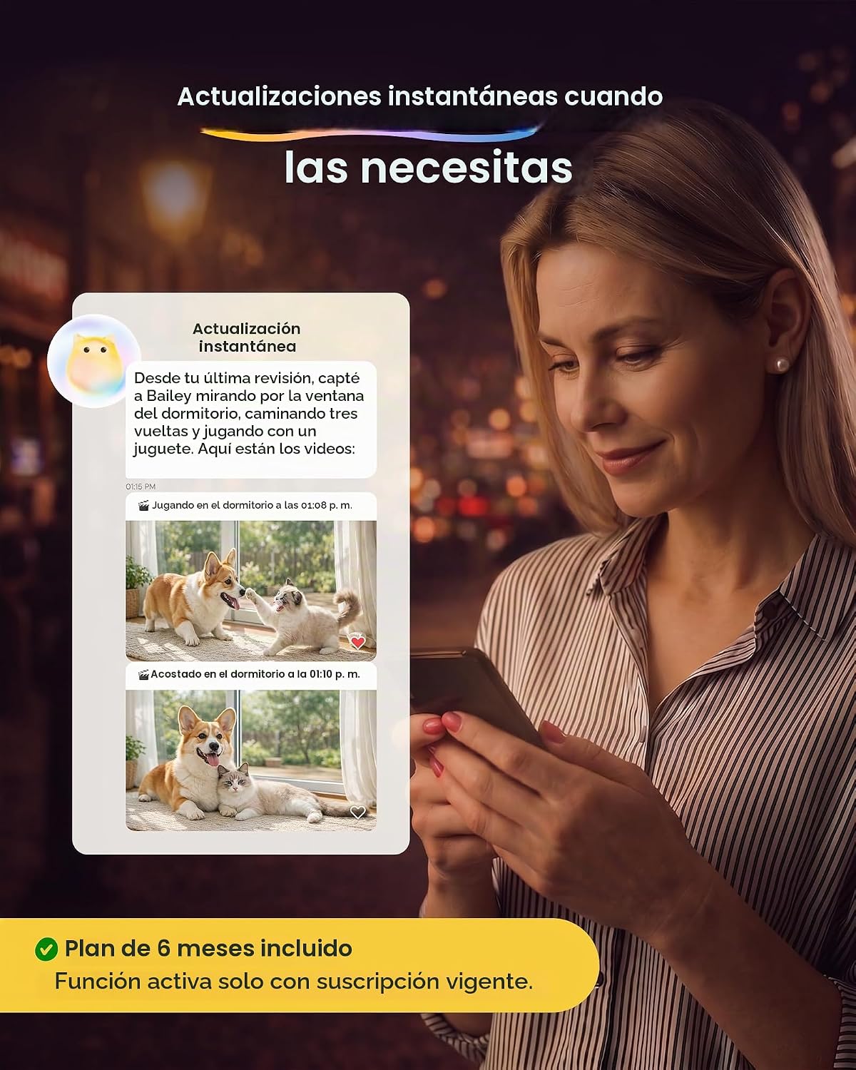 Furbo Mini cámara para mascotas [suscripción de 6 meses incluida]