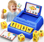 Montessori - Juego de cartas a juego para niños de 3, 4, 5 años, Tamaño grande-Azul